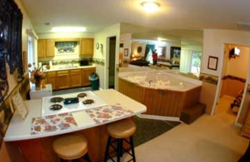 Kitchen View at Baskins Creek Cabin Rentals 