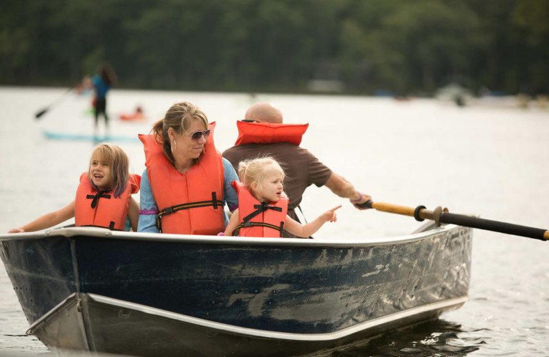 Boating at Woodloch Resort.