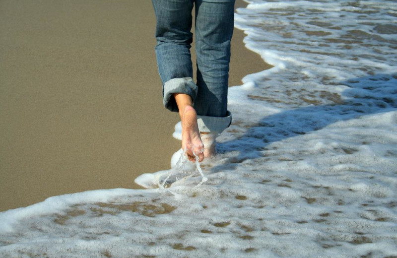 Walk along the beach at Sea Trail Resort.