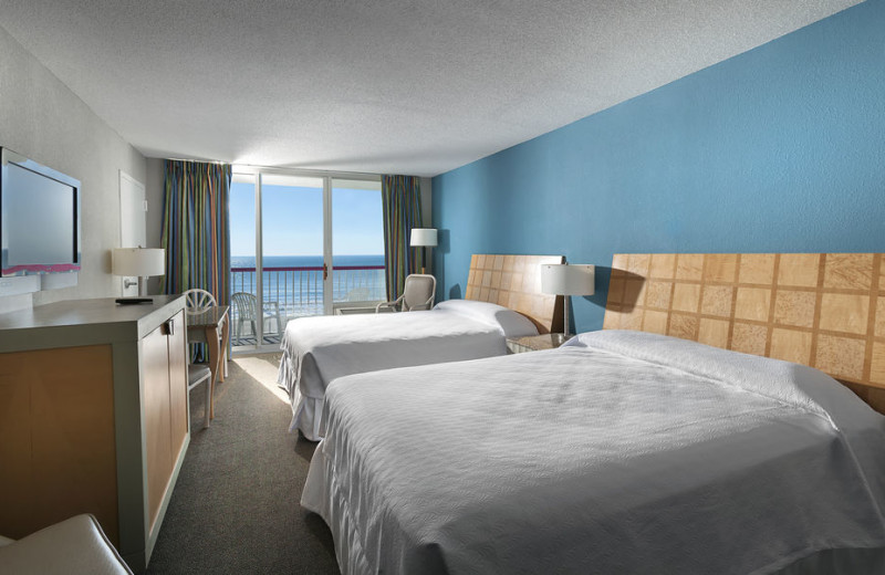 Guest room at Crown Reef Resort.