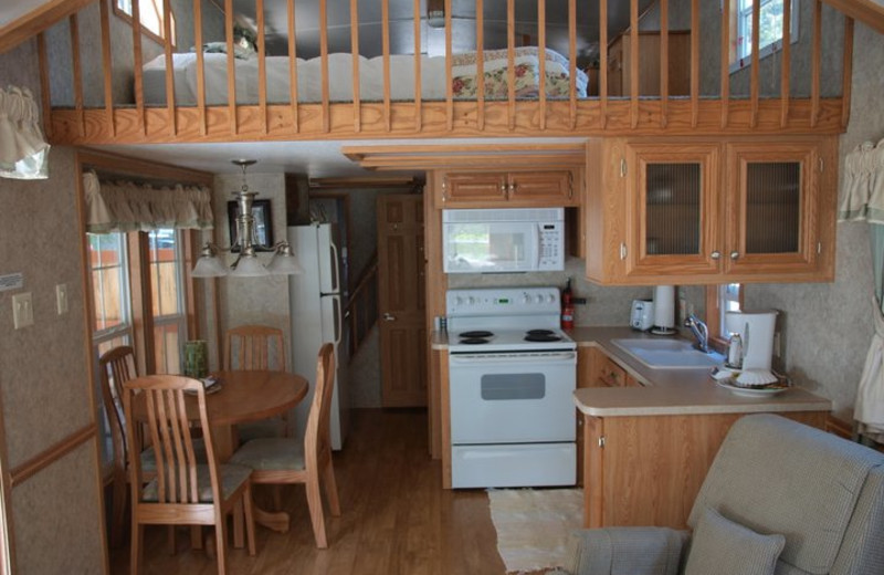 Cottage interior at Hood Canal Cottages.
