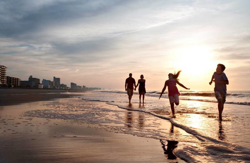 Running on the beach at Landmark Resort.