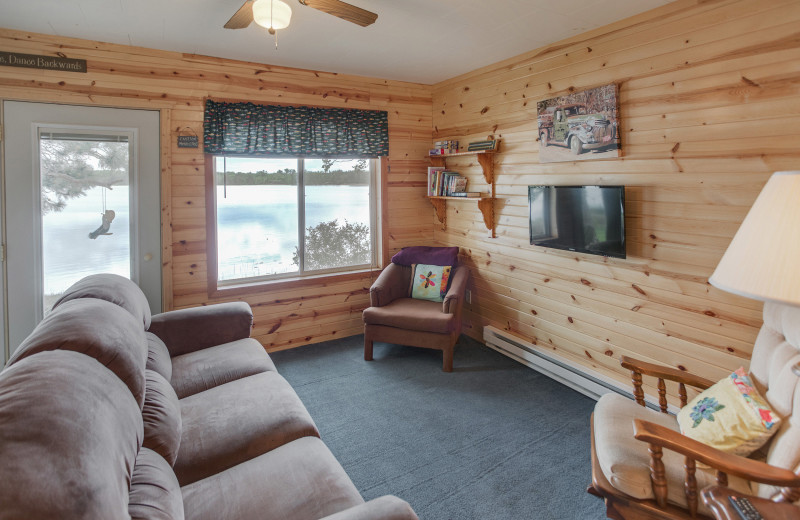 Cabin living room at Twin Springs Resort.