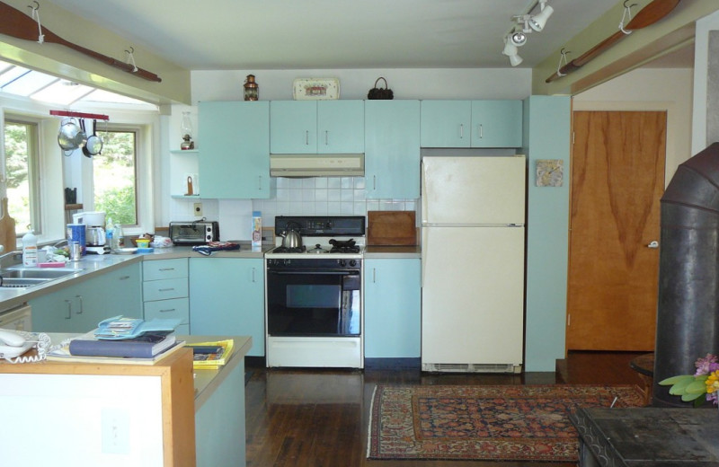 Rental kitchen at Vacation Cottages.