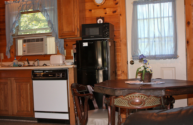 Cabin Kitchen at Benjamin's Beaver Creek Resort 