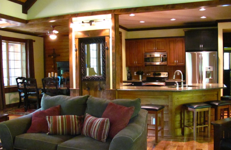 Rental interior at Highland Rim Retreats.