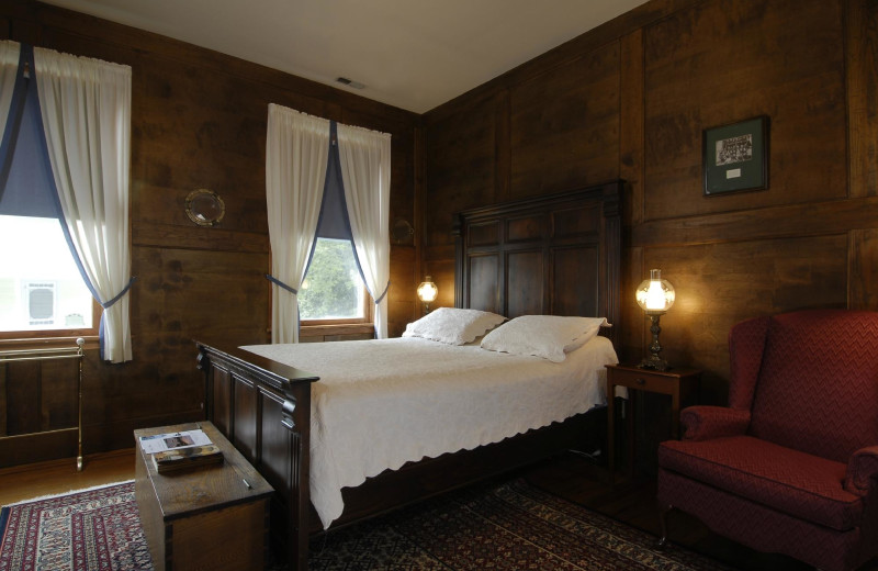 Guest room at Captain's Quarters Inn.