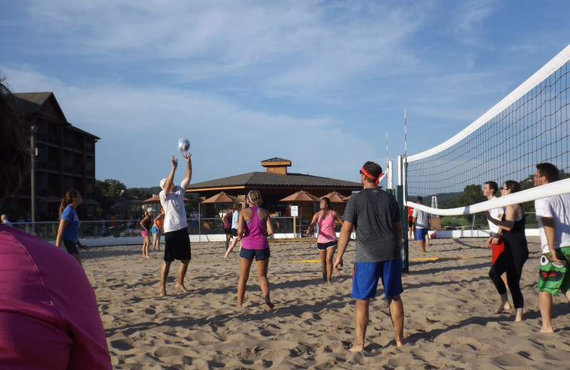 Volleyball pit at Old Kinderhook Resort & Golf Club.