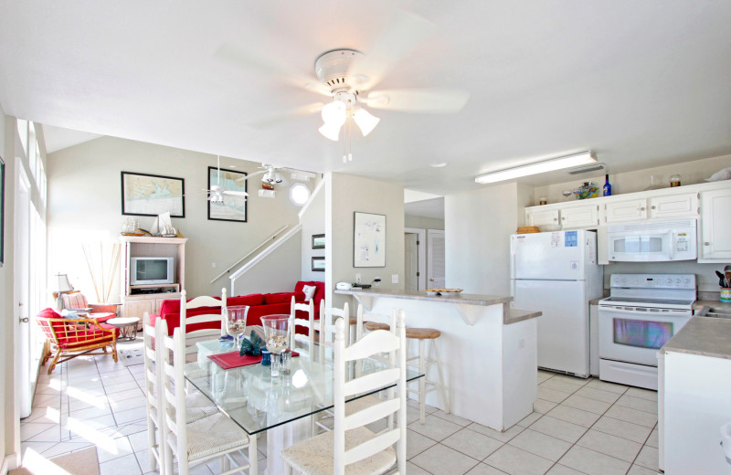 Rental kitchen at Reed Real Estate Vacation Rentals.