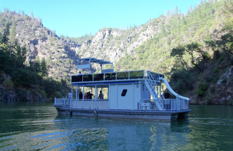 Houseboat exterior at Lake Oroville.