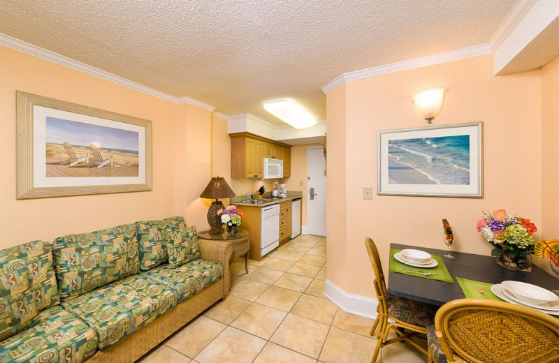 Guest living room at Westgate Myrtle Beach.