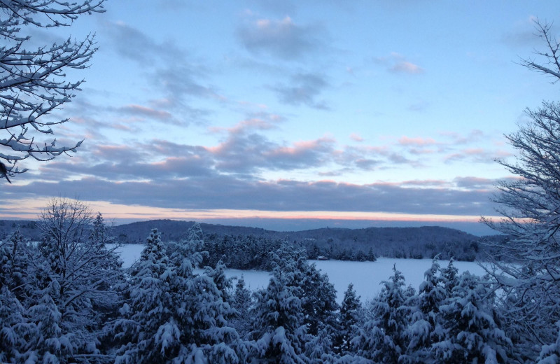 Winter scenery at Lumina Resort.