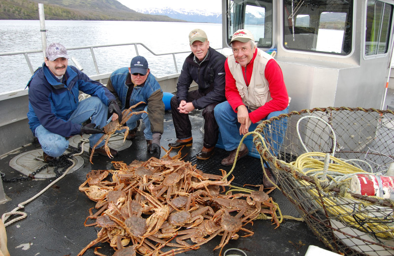 Crab fishing at Alaska's Kodiak Island Resort.