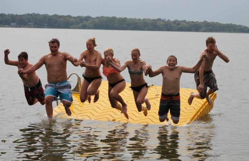 Swimming at Ashby Resort and Campground.