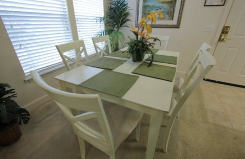 Dining room area at Elite Vacation Homes.