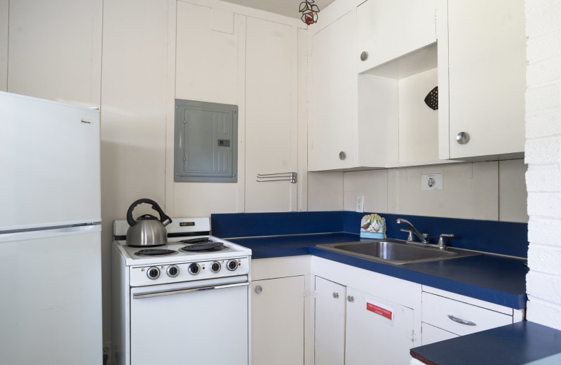 Guest kitchen at Lighthouse Oceanfront Resort.