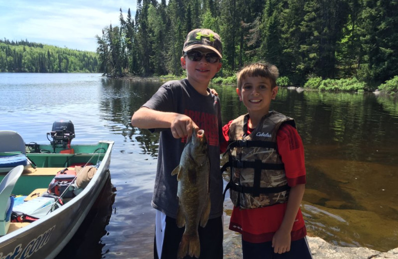 Fishing at Rainbow Point Lodge.