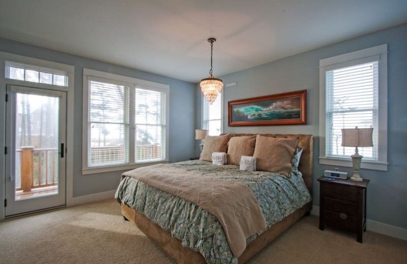 Rental bedroom at Seabrook Cottage Rentals.