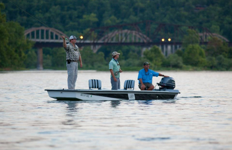 Fishing at The Fisherman's Lodge.