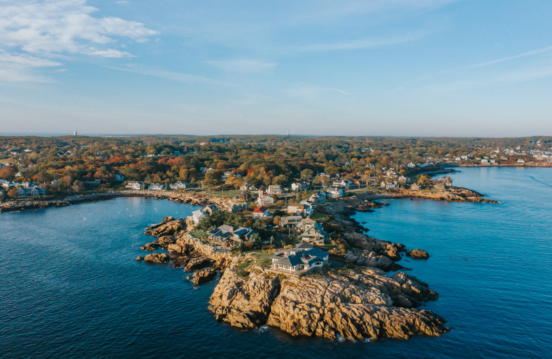 Aerial view of coast at Addison Choate.