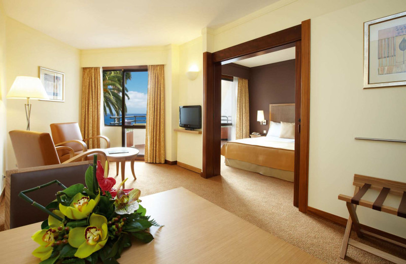 Guest room at Eden Mar Suite Hotel.