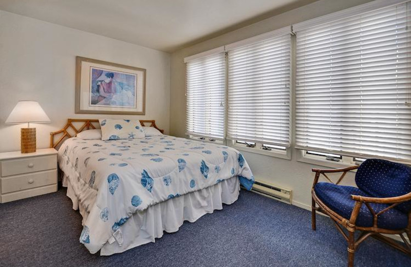 Vacation rental bedroom at Beach House Rentals.