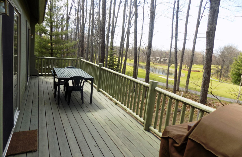 Guest deck at Garland Lodge and Resort.