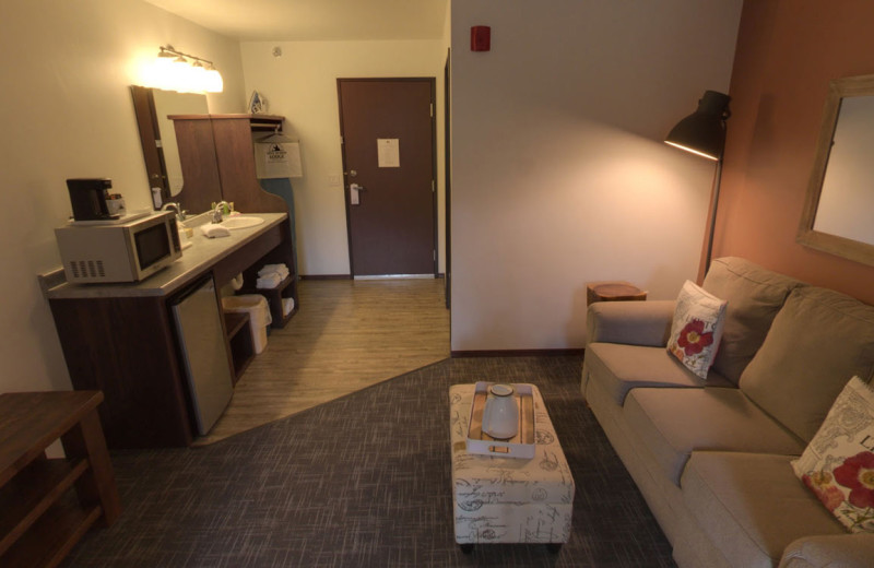 Guest room at Open Hearth Lodge.