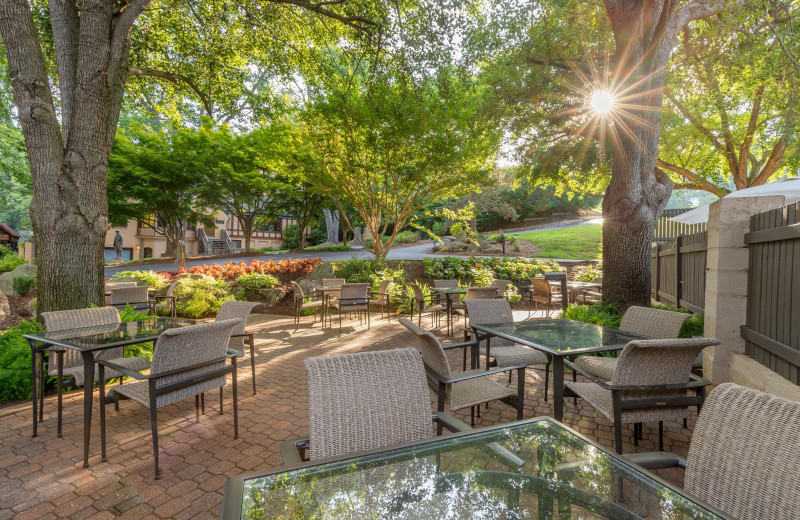 Patio at The Omni Grove Park Inn.