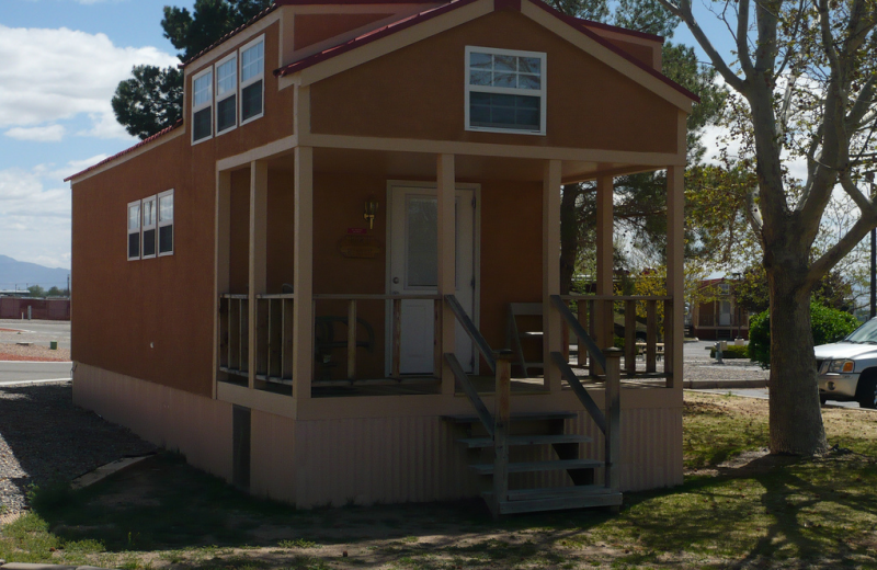 Exterior view of cabin at American RV Park.