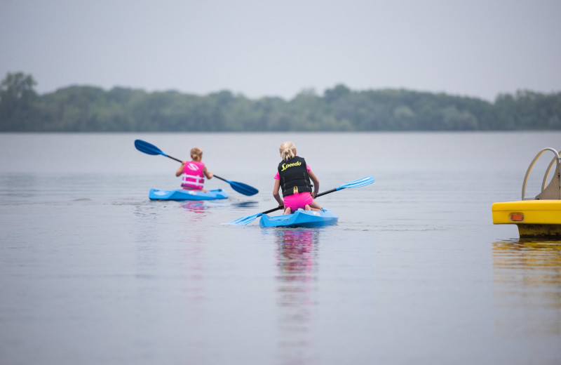 Kayaking at Barrett Lake Resort.