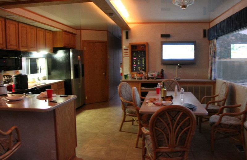 Houseboat interior at Pleasure Cove.