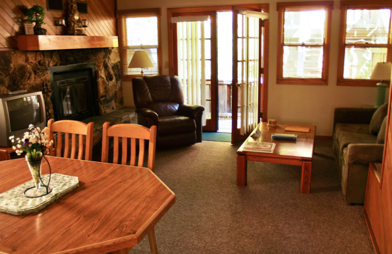 Dining Area and Living Room at the Mountain Retreat