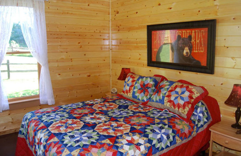 Guest room at Newton Fork Ranch.