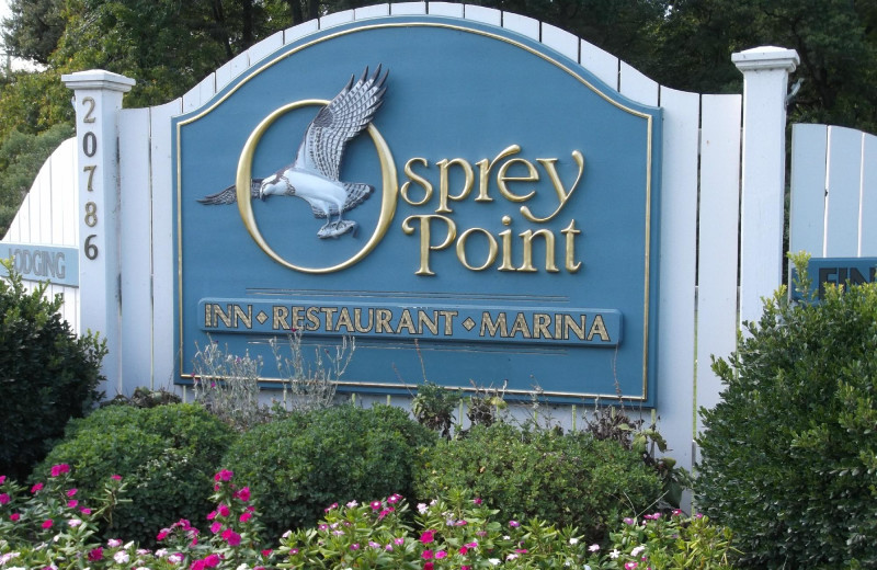 Welcome sign at Osprey Point.