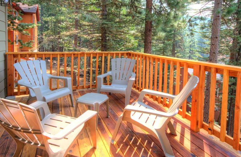 Rental deck at Yosemite's Scenic Wonders.