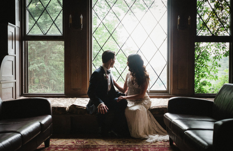 Couple at Arrow Park Lake and Lodge.