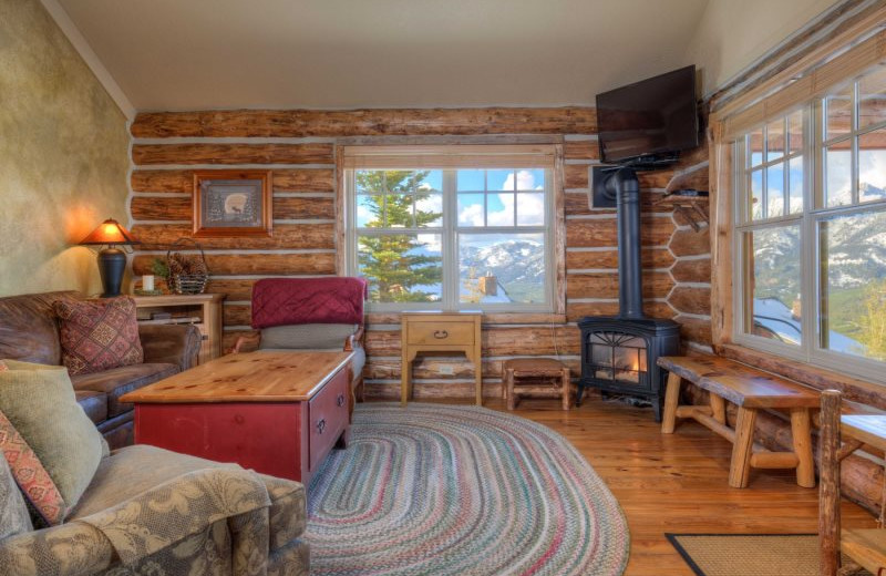 Rental living room at Moonlight Rentals in Big Sky.
