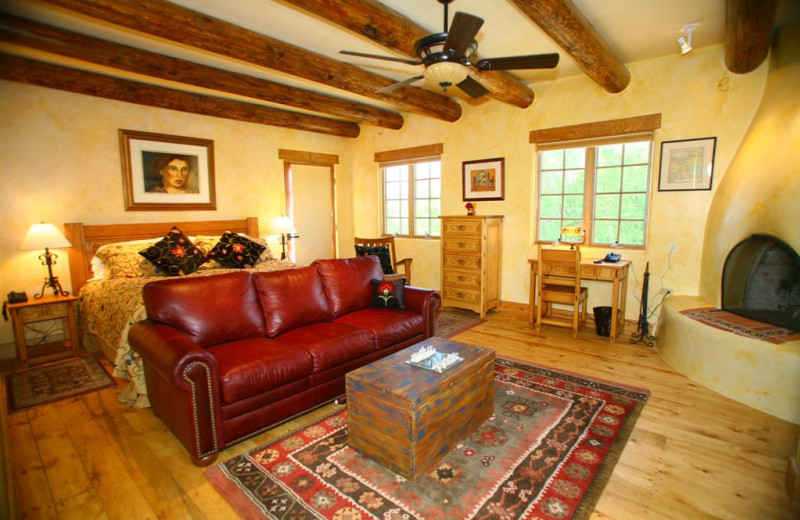 Spanish Colonial room at Inn on La Loma Plaza.