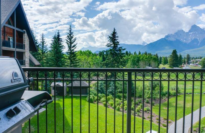 Balcony view at Grande Rockies Resort.