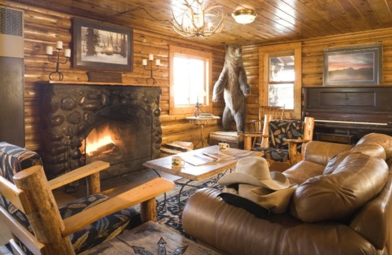 Main lodge at Triangle X Ranch.