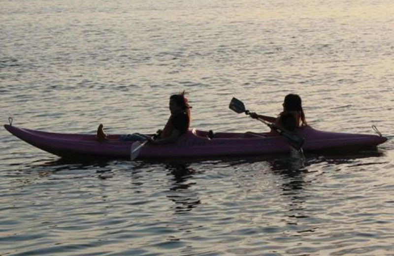 Kayaking at Evergreen Resort.