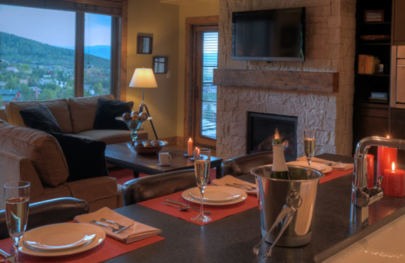 Rental living room at Edgemont Condominiums.