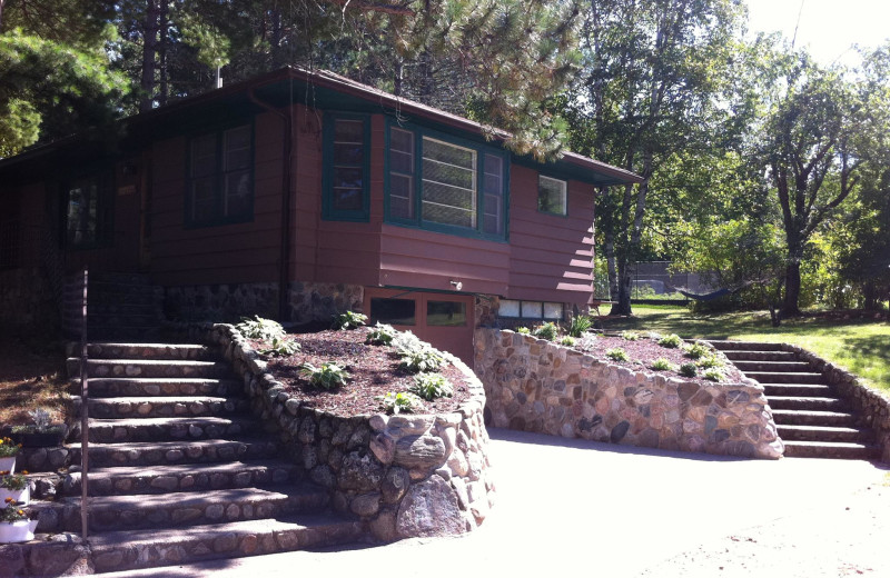 Cabin exterior at Cabin O'Pines Resort & Campground.