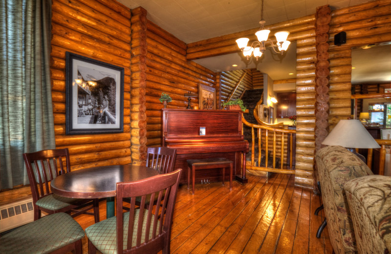 Lobby at Overlander Mountain Lodge.