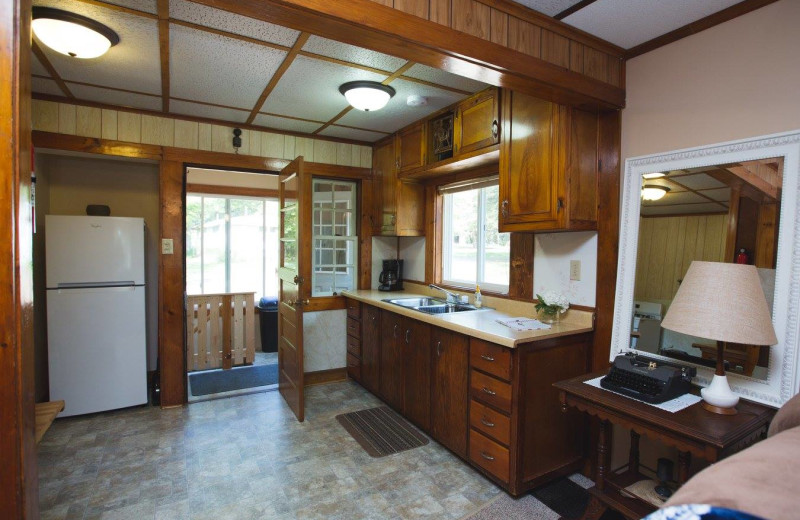 Cabin kitchen at Mission Springs Resort.