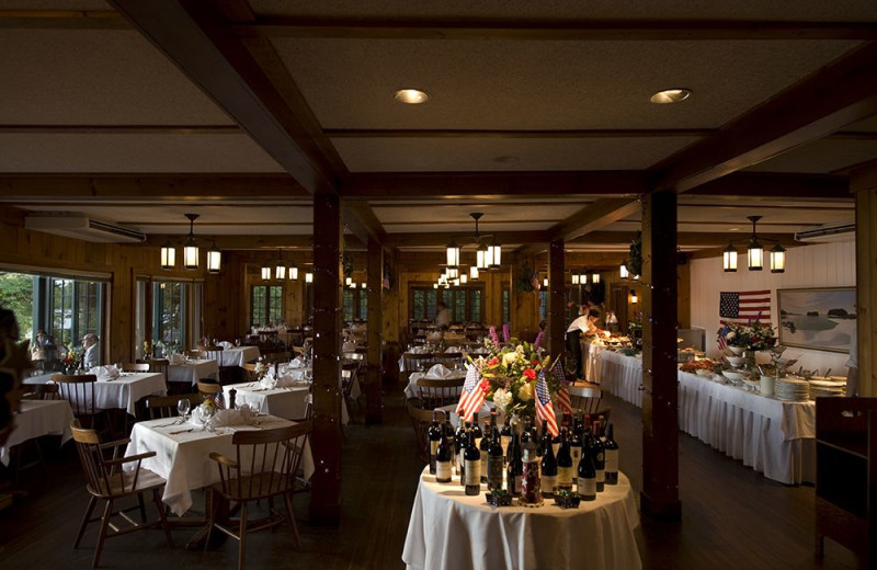 Dining at Migis Lodge.