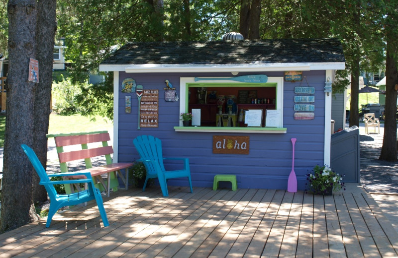 Patio at Sandy Beach at Otter Lake.