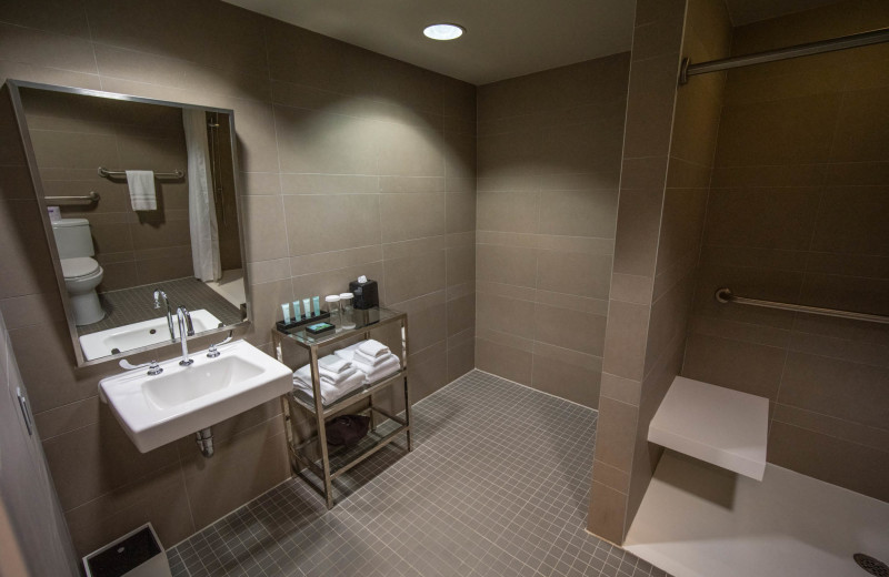 Guest accessible bathroom at Taboo Muskoka.