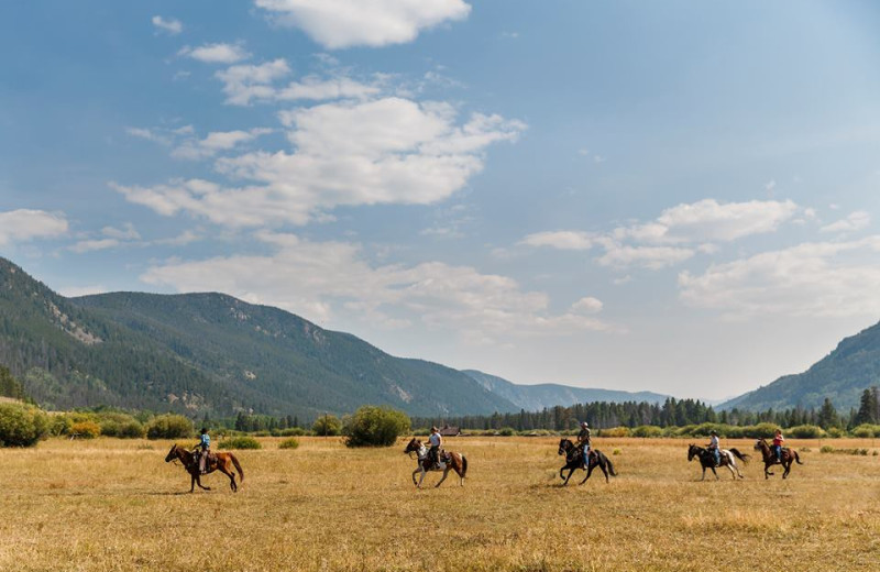 Horseback riding at Rawah Ranch.